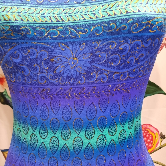 ~{Mainstream}~ Vintage boho printed one piece swimsuit. - Picture 3 of 10